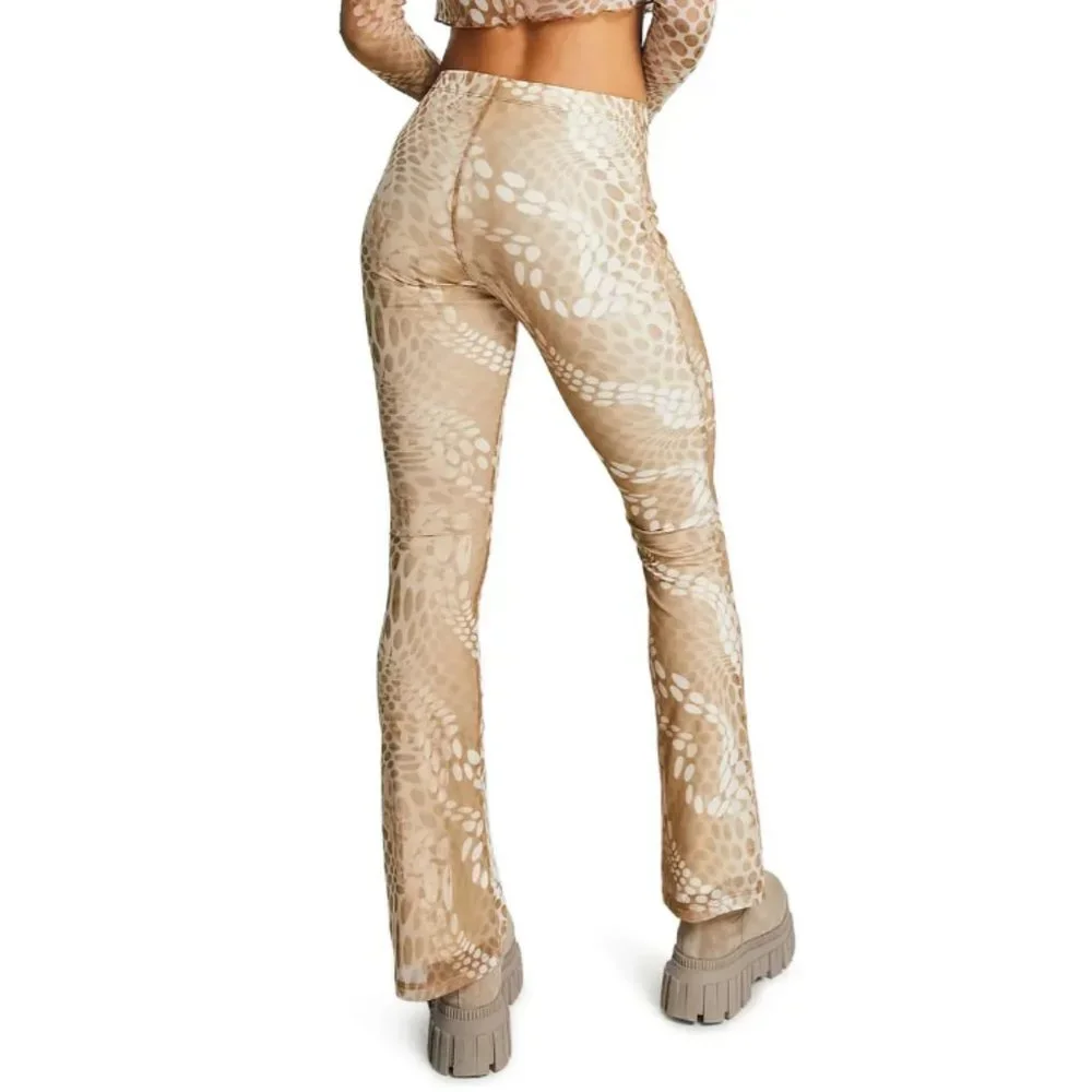 Topshop Flare Python Print Pants - Picture 3 of 4